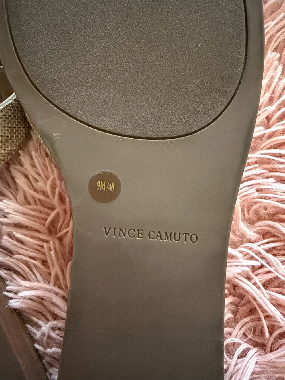 Vince Camuto slide sandals.